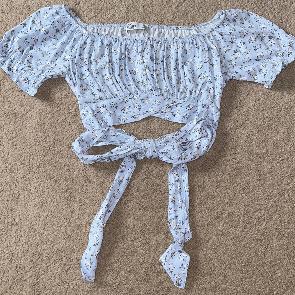 Cropped off the shoulder blouse top